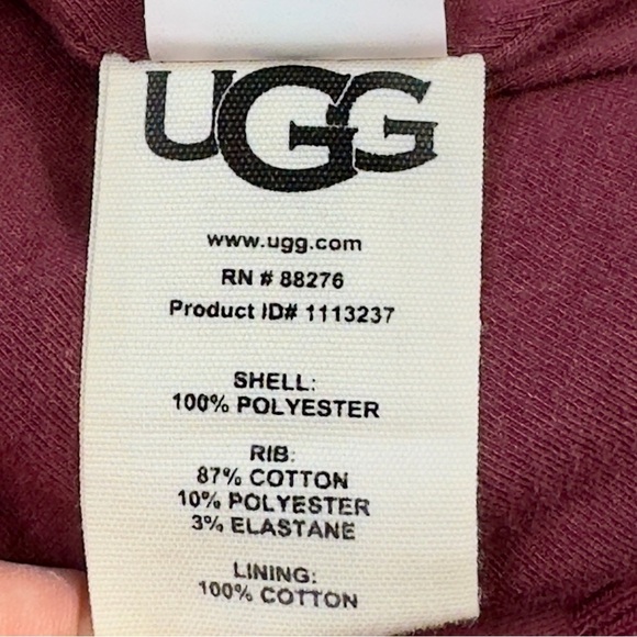 UGG Laken Sherpa Women’s Zip Up Jacket in Rosewood Size Medium - Picture 6 of 10